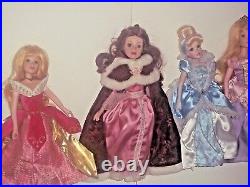 Walt Disney's Princess Collection Porcelain Doll Belle Cinderella Snow White LOT